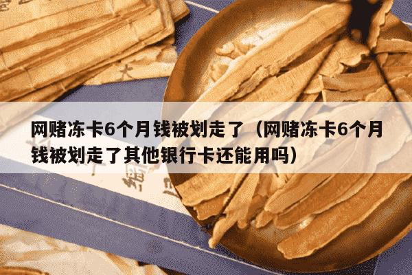 网赌冻卡6个月钱被划走了（网赌冻卡6个月钱被划走了其他银行卡还能用吗）