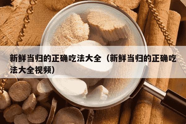 新鲜当归的正确吃法大全（新鲜当归的正确吃法大全视频）