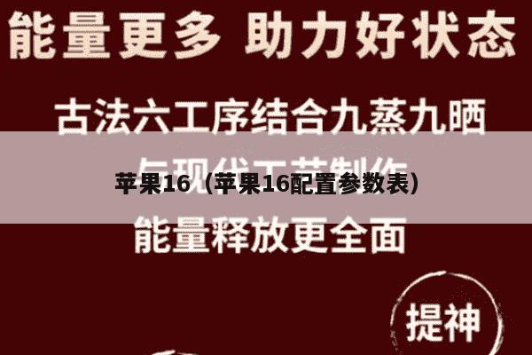 苹果16（苹果16配置参数表）