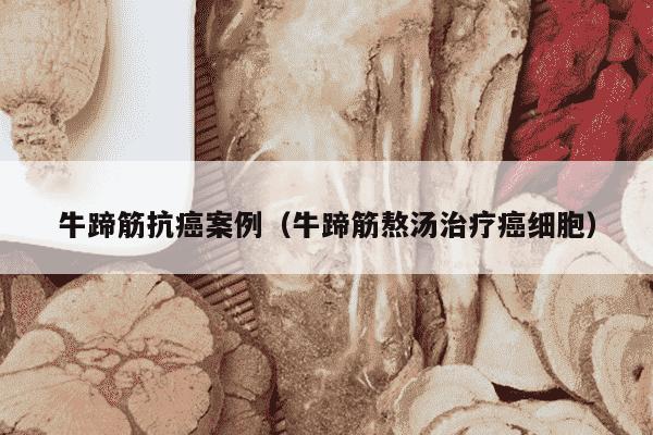 牛蹄筋抗癌案例（牛蹄筋熬汤治疗癌细胞）
