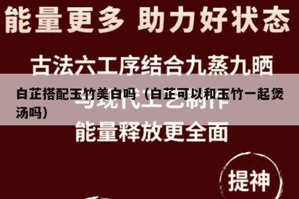 白芷搭配玉竹美白吗（白芷可以和玉竹一起煲汤吗）