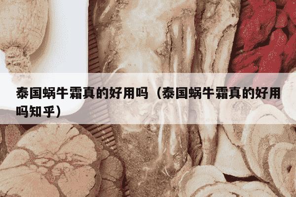 泰国蜗牛霜真的好用吗（泰国蜗牛霜真的好用吗知乎）