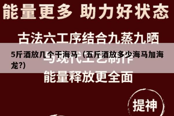 5斤酒放几个干海马（五斤酒放多少海马加海龙?）