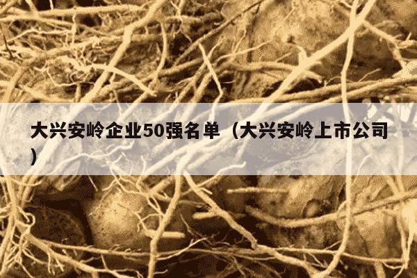 大兴安岭企业50强名单（大兴安岭上市公司）