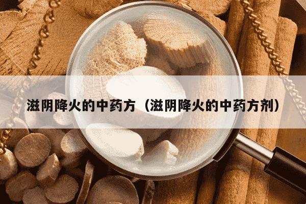 滋阴降火的中药方（滋阴降火的中药方剂）