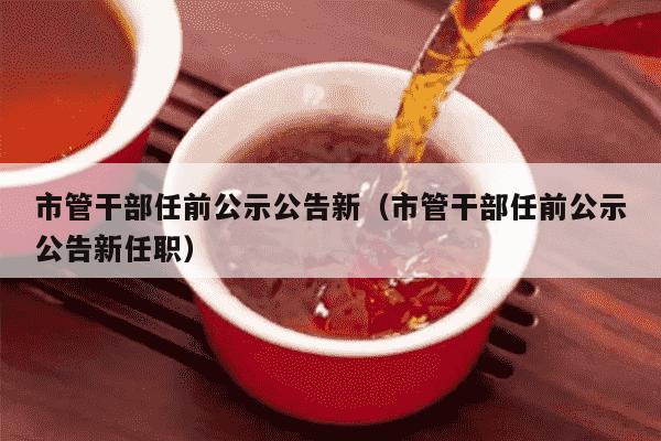 市管干部任前公示公告新（市管干部任前公示公告新任职）