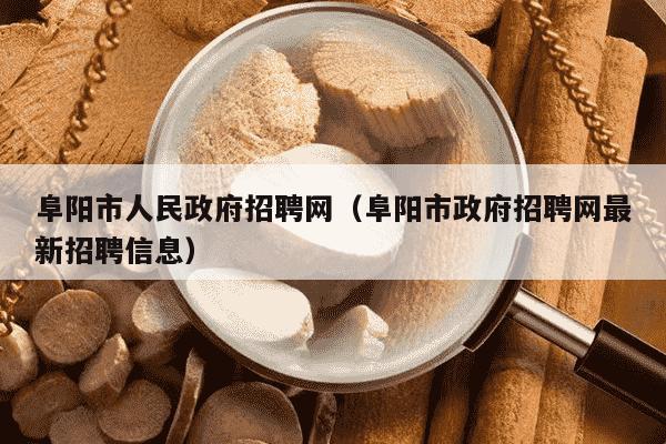 阜阳市人民政府招聘网（阜阳市政府招聘网最新招聘信息）
