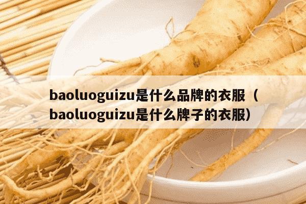 baoluoguizu是什么品牌的衣服（baoluoguizu是什么牌子的衣服）
