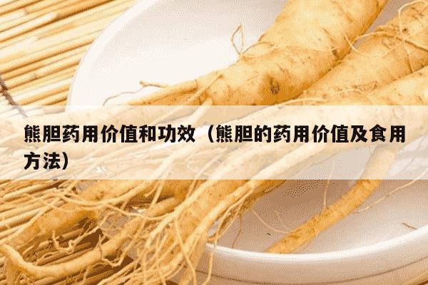 熊胆药用价值和功效（熊胆的药用价值及食用方法）