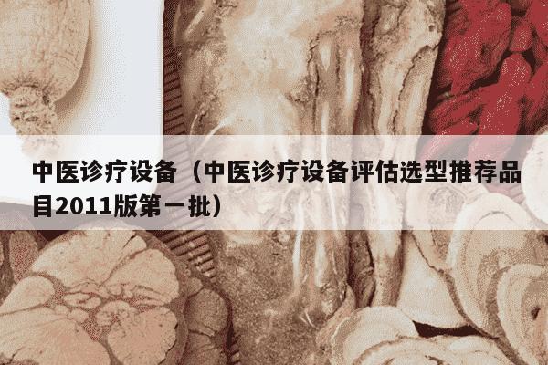中医诊疗设备（中医诊疗设备评估选型推荐品目2011版第一批）