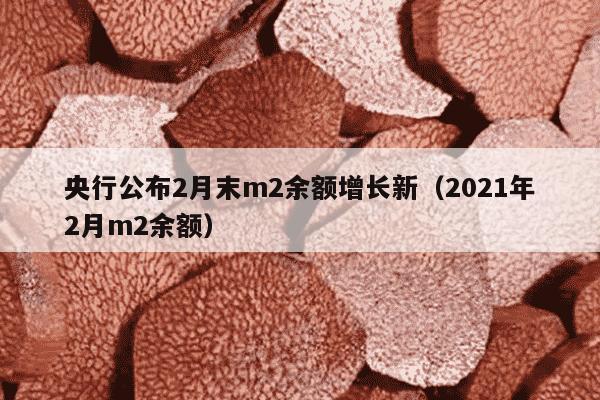 央行公布2月末m2余额增长新（2021年2月m2余额）