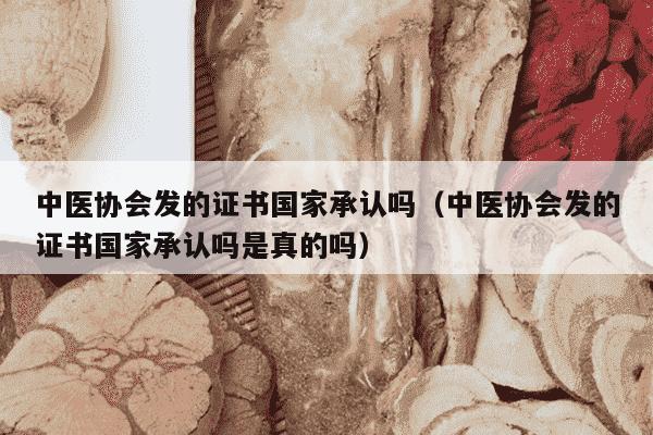 中医协会发的证书国家承认吗（中医协会发的证书国家承认吗是真的吗）