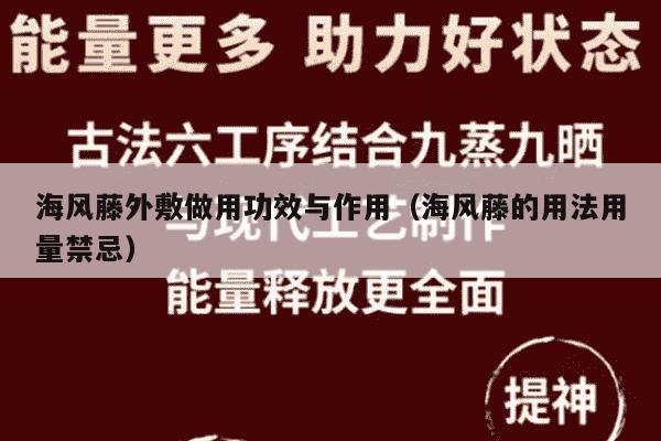 海风藤外敷做用功效与作用（海风藤的用法用量禁忌）