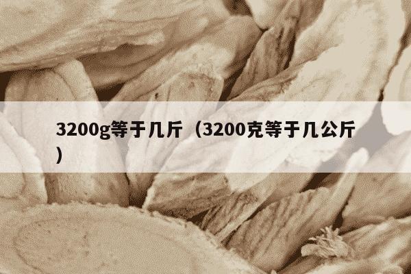 3200g等于几斤（3200克等于几公斤）
