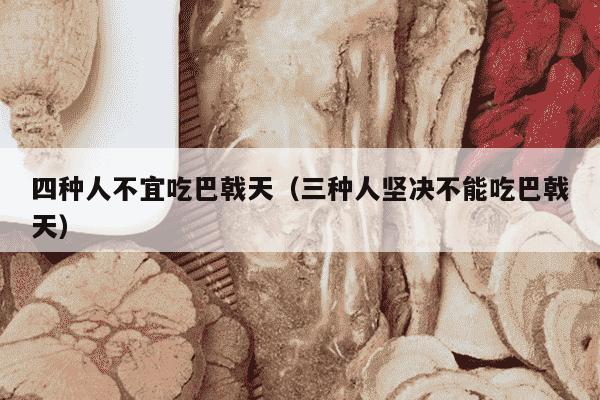 四种人不宜吃巴戟天（三种人坚决不能吃巴戟天）