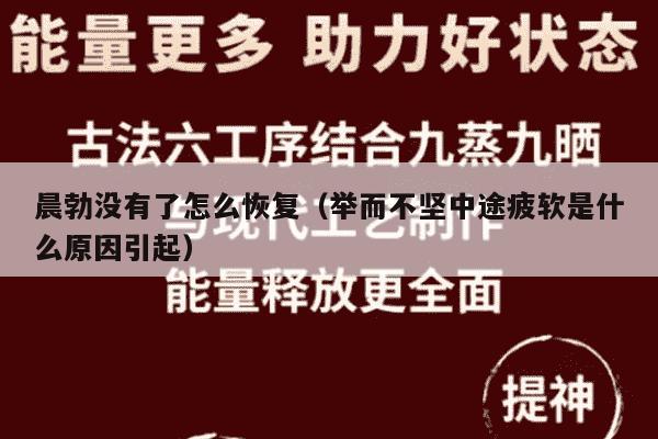 晨勃没有了怎么恢复（举而不坚中途疲软是什么原因引起）