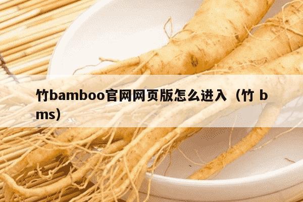 竹bamboo官网网页版怎么进入（竹 bms）