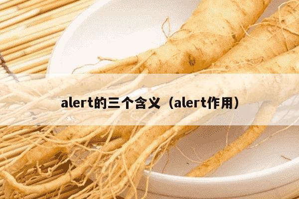 alert的三个含义（alert作用）