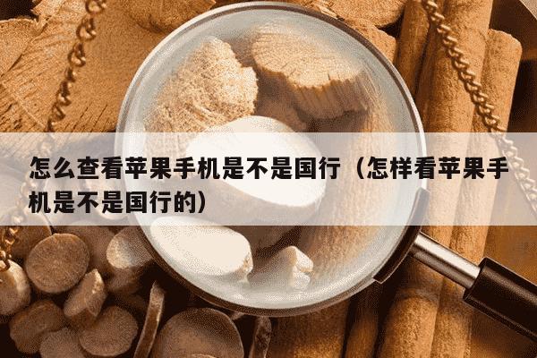 怎么查看苹果手机是不是国行（怎样看苹果手机是不是国行的）