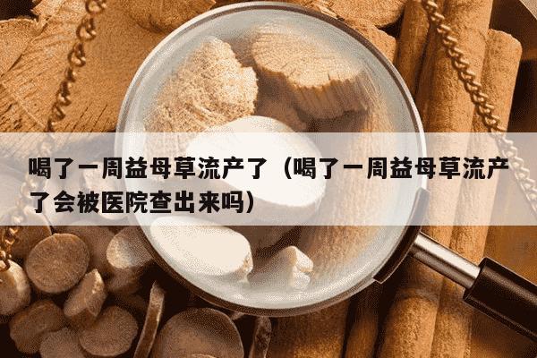 喝了一周益母草流产了（喝了一周益母草流产了会被医院查出来吗）
