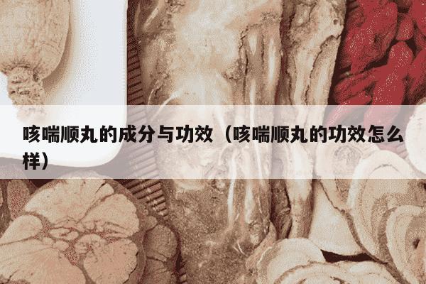 咳喘顺丸的成分与功效（咳喘顺丸的功效怎么样）