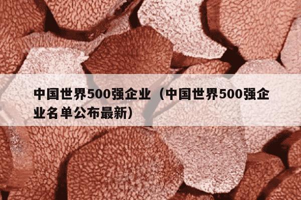 中国世界500强企业（中国世界500强企业名单公布最新）