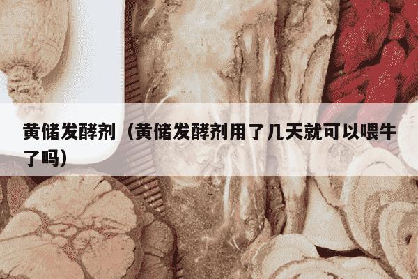 黄储发酵剂（黄储发酵剂用了几天就可以喂牛了吗）
