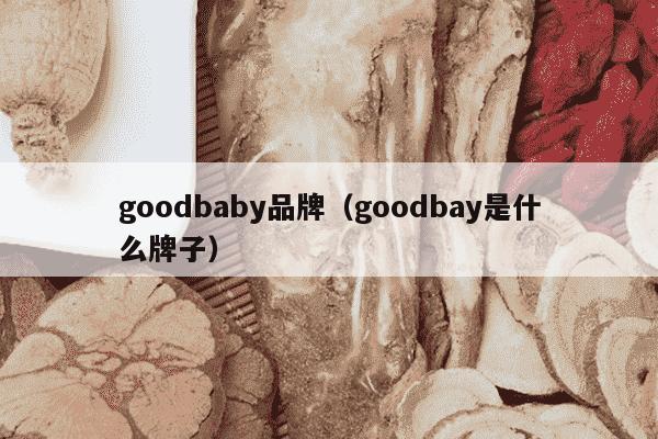 goodbaby品牌（goodbay是什么牌子）