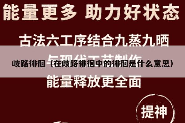 岐路徘徊（在歧路徘徊中的徘徊是什么意思）