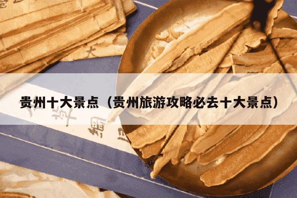 贵州十大景点（贵州旅游攻略必去十大景点）