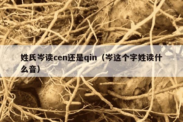 姓氏岑读cen还是qin（岑这个字姓读什么音）