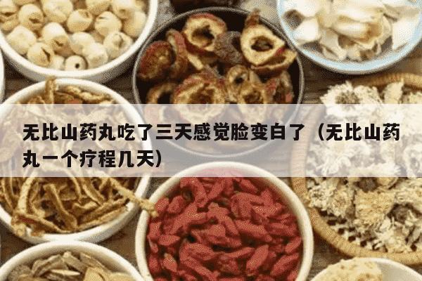 无比山药丸吃了三天感觉脸变白了（无比山药丸一个疗程几天）