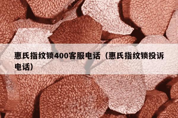 惠氏指纹锁400客服电话（惠氏指纹锁投诉电话）