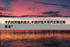 <b>��ҩ����ֲ�ĵط�,�й���ֲ�в�ҩ��Ҫ����Щʡ?</b>