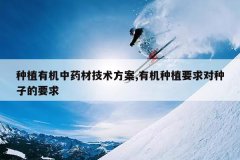 <b>��ֲ�л���ҩ�ļ�������,�л���ֲҪ������ӵ�Ҫ��</b>