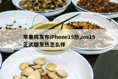 <b>ƻ��������iPhone15��,ios15��ʽ�淢����ô��</b>