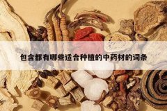 <b>����������Щ�ʺ���ֲ����ҩ�ĵĴ���</b>