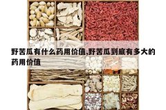 <b>Ұ�����ʲôҩ�ü�ֵ,Ұ��ϵ����ж���ҩ�ü�ֵ</b>